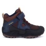 Baskets bb garon geox n. savage - brown / navy - 27 - marron - geox - enfant - homme - lacets