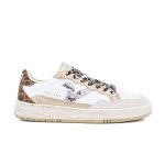 Baskets beige l�opard femme victoria