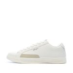 Baskets blanches femme kappa astrid - chaussures basses - blanc - lacets - plat - adulte