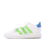 Baskets blanches garon adidas grand court 2. 0 - adidas originals - scratch - synthtique - enfant