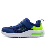 Baskets bounder - tech - skechers - mixte - enfant - bleu - textile - lacets
