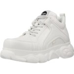 Basket buffalo cld corin - buffalo - femme - blanc - textile - plat - lacets