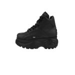 Basket buffalo vegan nappa - femme - noir - lacets