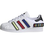 Basket cadet adidas originals superstar - blanc - lacets - tige textile