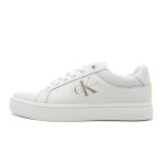 Baskets - calvin klein - classic semelle cupsole fluo - blanc - cuir - lacets Baskets - calvin klein - classic semelle cupsole fluo - blanc - cuir - lacets