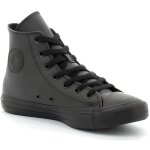 Baskets chuck taylor all star en cuir noir - converse - homme - lacets - plat