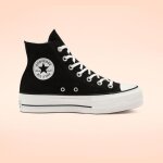 Baskets chuck taylor all star lift high - converse - femme - noir - plateau - lacets