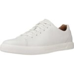 Basket clarks 93444 - clarks - 93444 - adulte - textile - blanc - homme - lacets
