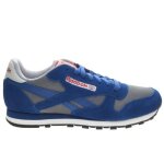 Basket classic sport clean - reebok - homme - bleu - cuir - lacets - plat