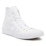 Baskets converse all star chuck taylor ii femme - blanc - canvas - lacets - plat - adulte