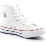 Basket - converse - chuck taylor all star lift - toile blanche - plateforme - mixte
