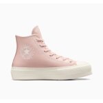 Basket - converse - chuck taylor all star lift - plateau - rose - paillettes et touches m�talliques
