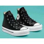 Baskets - converse - chuck taylor all star lift platform leather - noir - plateau - cuir Baskets - converse - chuck taylor all star lift platform leather - noir - plateau - cuir