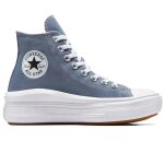 Baskets - converse - chuck taylor all star move - femme - bleu - lacets - plat