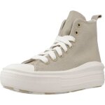 Baskets converse chuck taylor all star move hi - brun clair - lacets - adulte - plat - textile