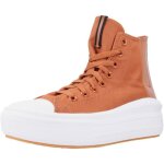 Baskets converse chuck taylor all star move hi - marron - adulte - mixte - textile - plat - lacets