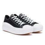 Baskets converse move platform ox noir / blanc pour femmes - eu 41. 5 - lacets - plateau - textile