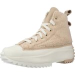 Baskets converse run star hike platform sherpa - beige - lacets