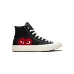 Basket converse x comme des gar�ons high - noir - textile - mixte