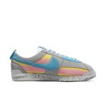 Basket cortez - nike - gris - lacets - adulte - plat - textile - mixte