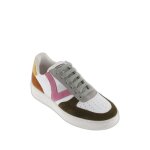 Baskets en crote de cuir femme victoria madrid - kaki - victoria - version basse - lacets - rond