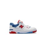 Baskets cuir bb550 - new balance - femme - rouge - lacets - plat