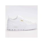 Baskets en cuir blanc pour femmes