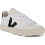 Baskets en cuir blanc / noir pour femme