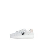 Baskets en cuir femme - calvin klein jeans - ref 58750 02t - blanc - lacets - plat