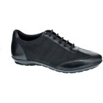Basket cuir geox symbol - homme - noir - lacets plats - confort exceptionnel
