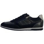 Basket cuir geox u renan - geox - version basse - bleu - lacets - homme
