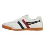 Basket cuir gola harrier - homme - blanc / marine / rouge - lacets - confort exceptionnel