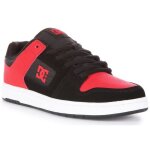 Baskets en cuir  lacets pour unisexe - dc shoes manteca 4 - noir rouge - plat - adulte - mixte