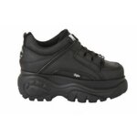 Baskets en cuir noir pour homme
