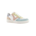 Basket cuir plate victoria - victoria - madrid - blanc - lacets - femme