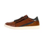 Basket cuir redskins decent - homme - cognac - marine - fermeture  lacets / zip - confort exceptionnel ...