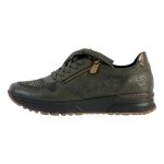 Basket cuir rieker - baskets basses - vert - femme