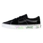 Basket cuir vans sk8 - low - homme - noir / blanc -  lacets - confort exceptionnel