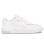 Basket cupsole low - calvin klein jeans - homme - blanc - cuir - lacets - plat