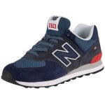 Baskets en daim pour homme new balance 574 - bleu