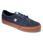 Basket dc shoes homme trase sd - gum bleu marine - tige en daim - doublure en maille - logo imprim� hd ...