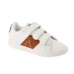 Baskets enfant le coq sportif courtclassic ps black jean - scratch - blanc / brun