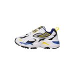 Baskets enfant - fila - cr - cw02 - blanc / bleu - taille 34 - dtails rflchissants