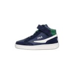 Baskets enfant - fila - crew velcro mid - bleu - scratch - confortables
