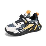 Baskets enfant garon - fille insfity - chaussures de sport en maille avec velcro respirant et - jaune ...
