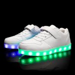 Baskets enfants led chaussures lumineuse gar�ons fille usb charge �clairage led mode color� glow chaussure ...