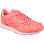 Basket enfant mixte - reebok - classic leather bs8981 - cuir - rose - lacets