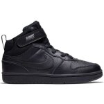 Nike court borough mid 2 ? baskets enfant mixte noir synth�tique lacets (taille 31)