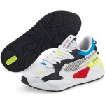 Basket enfant - puma - rs - z core - blanc / noir / jaune fluo - lacets - plat