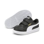 Baskets enfant puma shuffle v - noir / blanc / dor